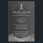 Friseursalon Elegant Dunkelsilber Damaskus Flyer<br><div class="desc">Eleganter, dunkler Silbermedaille Friseursalon - Klassischer und einzigartiger Flyer Template. Sie können zusätzliche Informationen auf der Rückseite hinzufügen. (1) Für weitere Anpassungen klicken Sie bitte auf den Link "Weiter anpassen" und verwenden Sie unser Designwerkzeug, um diese Vorlage zu ändern. (2) Wenn Sie Hilfe oder passende Artikel benötigen, kontaktieren Sie mich...</div>