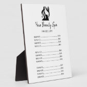 Friseursalon elegante schwarz-weiß Speisekarte Pre Fotoplatte (Seite)