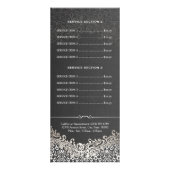 Friseursalon Elegantes Dunkles Silber Damask Preis Werbekarte (Hinten)