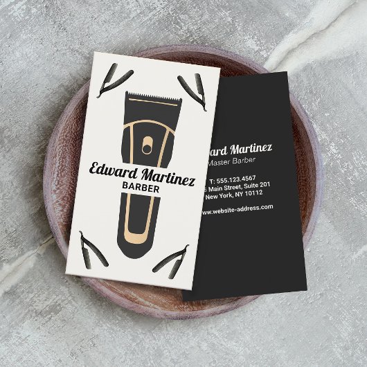 Friseursalon Elektrischer Clipper, Razor Visitenkarte