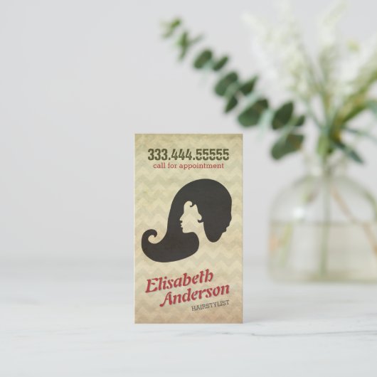 Friseursalon Erinnerung Karte (Stehend Vorderseite)