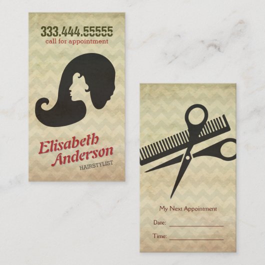 Friseursalon Erinnerung Karte (Vorne/Hinten)