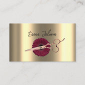 Friseursalon Erinnerung Schwarzer Marmor Visitenkarte (Vorderseite)