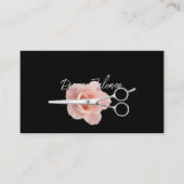 Friseursalon Erinnerung Schwarzer Marmor Visitenkarte (Vorderseite)