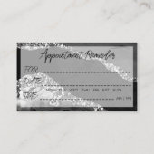 Friseursalon Erinnerung Schwarzer Marmor Visitenkarte (Rückseite)