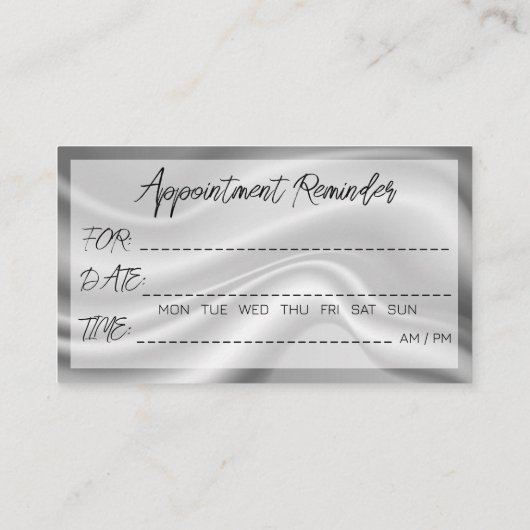 Friseursalon Erinnerung Schwarzer Marmor Visitenkarte (Rückseite)