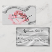 Friseursalon Erinnerung Schwarzer Marmor Visitenkarte (Vorne/Hinten)