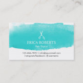 Friseursalon Fairstylist - Ernennung Wasserfarbe Terminkarte (Vorderseite)