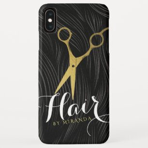 Friseursalon Fairstylist Moderne Black Gold Schere Case-Mate iPhone Hülle