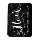 Friseursalon Fairstylist Moderne Black Gold Schere Magnet (Vertikal)