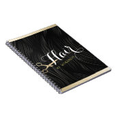 Friseursalon Fairstylist Moderne Black Gold Schere Notizblock (Rechte Seite)