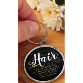 Friseursalon Fairstylist Moderne Black Gold Schere Schlüsselanhänger