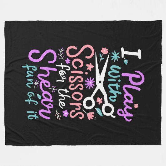 Friseursalon Fleecedecke (Vorderseite (Horizontal))