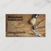 Friseursalon Foto rustikaler Friseur für Männer Visitenkarte (Vorderseite)