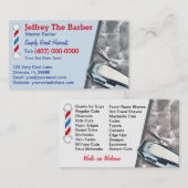 Friseursalon-Friseur (Friseurpfosten und -scherer) Visitenkarte (Vorne/Hinten)
