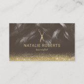 Friseursalon Friseur Goldschere Visitenkarte (Vorderseite)