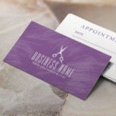 Friseursalon Friseur Lila Salon Ernennung Terminkarte