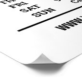 Friseursalon Friseur Öffnungszeiten Poster (Ecke)