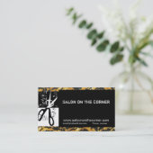 Friseursalon Friseur Trendy Schere Swimming Pool Terminkarte (Stehend Vorderseite)