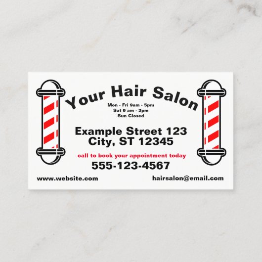 Friseursalon Friseurhairstylist-| Visitenkarte (Rückseite)