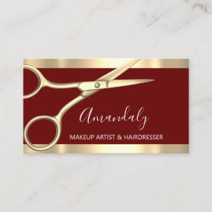 Friseursalon-Friseursalon Goldene Schere Visitenkarte