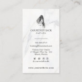 Friseursalon-Friseursalon Luxus Marmorbus Visitenkarte (Rückseite)