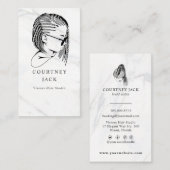 Friseursalon-Friseursalon Luxus Marmorbus Visitenkarte (Vorne/Hinten)