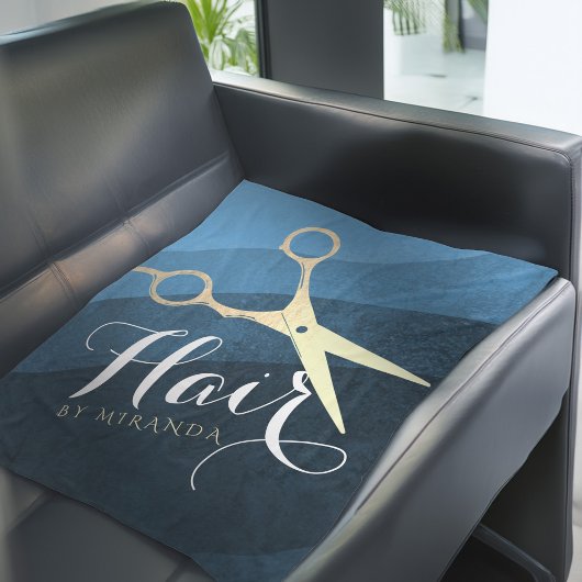 Friseursalon Friseursalon Moderne Blue & Gold Sche Fleecedecke