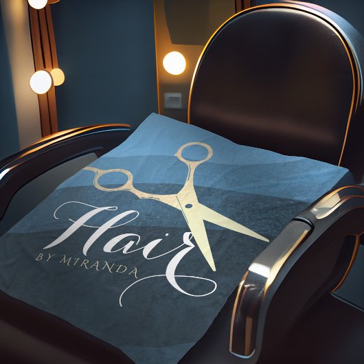 Friseursalon Friseursalon Moderne Blue & Gold Sche Fleecedecke