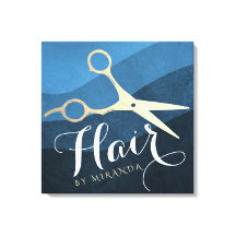 Friseursalon Friseursalon Moderne Blue & Gold Sche