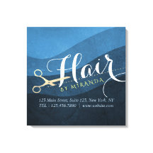 Friseursalon Friseursalon Moderne Blue & Gold Sche