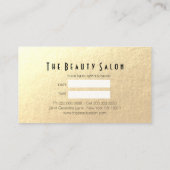 Friseursalon Friseursalon Moderne Blue & Gold Sche Terminkarte (Rückseite)