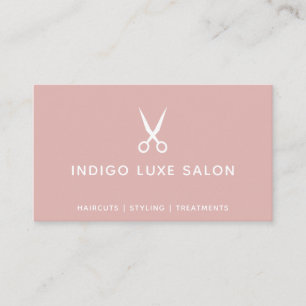 Friseursalon Friseursalon Moderne Schere Dusty Pin Visitenkarte