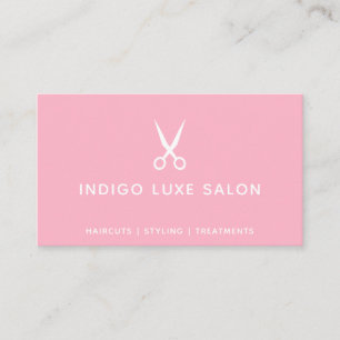 Friseursalon Friseursalon Moderne Schere Rosa Visitenkarte