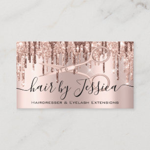 Friseursalon Friseursalon Schere Rose Tropfen Lux Visitenkarte