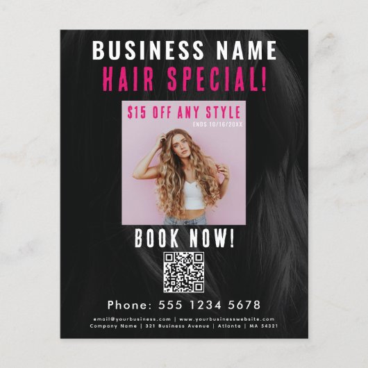 Friseursalon für die Haare Flyer (Vorne)