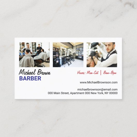 Friseursalon für Männer Visitenkarte (Rückseite)