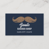 Friseursalon für Vintage Schnurbart Visitenkarte (Vorderseite)