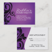 FRISEURSALON-GESCHÄFTS-U. VERABREDUNGS-KARTE TERMINKARTE (Vorne/Hinten)