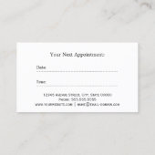 Friseursalon Gold Schwarz-weiße Streifen Ernennung Terminkarte (Rückseite)