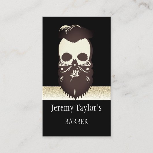 Friseursalon, Goldbarbershop Visitenkarte (Vorderseite)