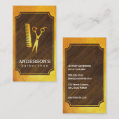 Friseursalon | Golden II Visitenkarte (Vorne/Hinten)
