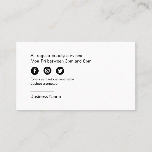 Friseursalon Goldmedaille Glitzer Visitenkarte (Rückseite)