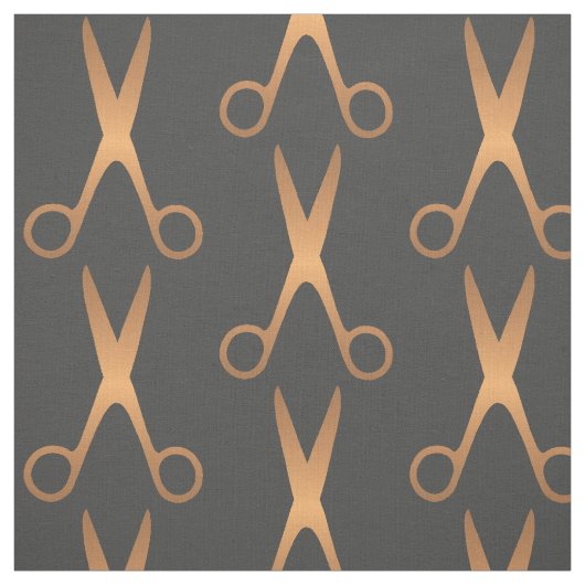 Friseursalon Goldschere dunkelgraues Muster Stoff (Muster)