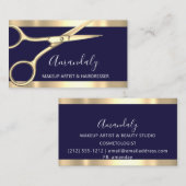 Friseursalon Goldschere VIP-Marine Visitenkarte (Vorne/Hinten)