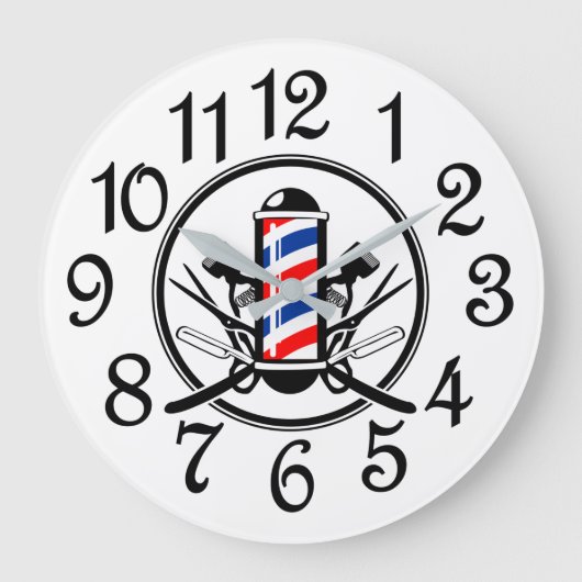Friseursalon Große Wanduhr (Vorderseite)
