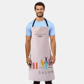 Friseursalon Großtypografie-Schere Schürze (Getragen)