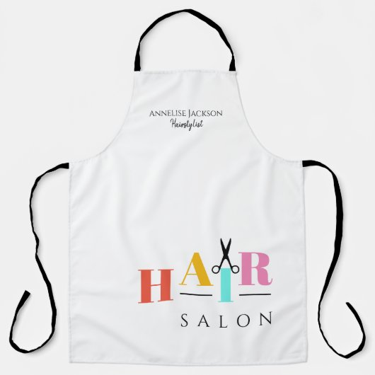 Friseursalon Großtypografie-Schere Schürze (Vorderseite)