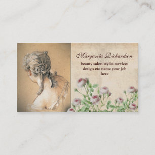 Friseursalon Haar Design Vintage Visitenkarten Visitenkarte