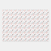 Friseursalon Haar Stylist Bluteauger Combs Rosa Geschenkpapier Set (Vorderseite)